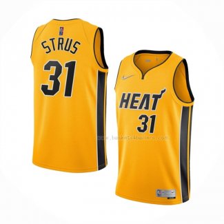 Maillot Miami Heat Max Strus NO 31 Earned 2020-21 Or