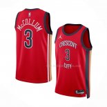 Maillot New Orleans Pelicans Cj Mccollum NO 3 Statement 2023-24 Rouge