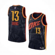 Maillot Oklahoma City Thunder Ousmane Dieng NO 13 Ville 2023-24 Noir