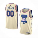 Maillot Philadelphia 76ers Personnalise Earned 2020-21 Creme