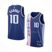 Maillot Sacramento Kings Domantas Saboni NO 10 Ville 2023 24 Bleu