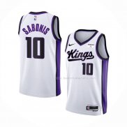 Maillot Sacramento Kings Domantas Sabonis NO 10 Association 2023-24 Blanc