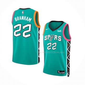 Maillot San Antonio Spurs Malaki Branham NO 22 Ville 2022-23 Vert