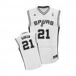 Maillot San Antonio Spurs Tim Duncan NO 21 Retro Blanc