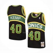 Maillot Seattle Supersonics Shawn Kemp NO 40 Mitchell & Ness 1994-95 Noir