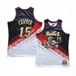 Maillot Toronto Raptors Vince Carter NO 15 Mitchell & Ness Noir Rouge