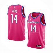 Maillot Washington Wizards Isaiah Todd NO 14 Ville 2022-23 Rosa