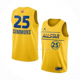 Maillot All Star 2021 Philadelphia 76ers Ben Simmons NO 25 Or