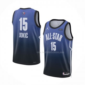 Maillot All Star 2023 Denver Nuggets Nikola Jokic NO 15 Bleu