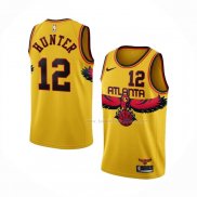 Maillot Atlanta Hawks De'andre Hunter NO 12 Ville 2021-22 Jaune