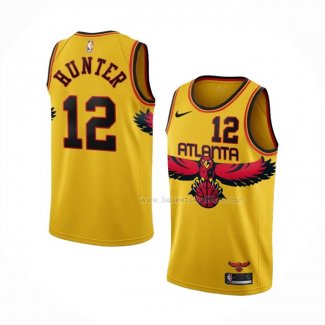 Maillot Atlanta Hawks De'andre Hunter NO 12 Ville 2021-22 Jaune