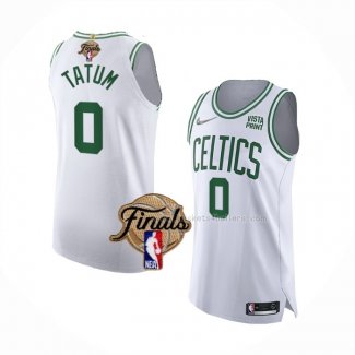 Maillot Boston Celtics Jayson Tatum NO 0 Association Authentique 2022 NBA Finals Blanc