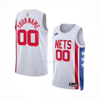 Maillot Brooklyn Nets Personnalise Classic 2022-23 Blanc