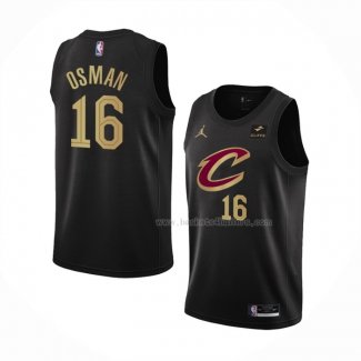 Maillot Cleveland Cavaliers Cedi Osman NO 16 Statement 2022-23 Noir