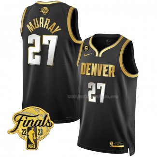 Maillot Denver Nuggets Jamal Murray NO 27 Ville 2023 NBA Finals Noir