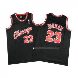 Maillot Enfant Chicago Bulls Michael Jordan NO 23 Noir3