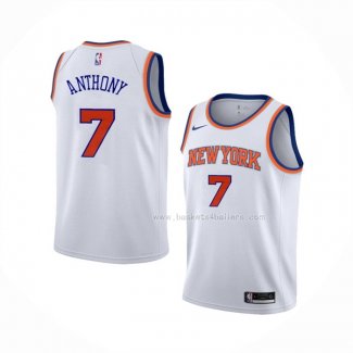 Maillot Enfant New York Knicks Carmelo Anthony NO 7 Association Blanc