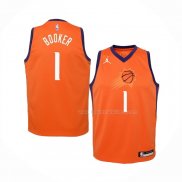 Maillot Enfant Phoenix Suns Devin Booker Statement 2020-21 Orange