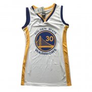 Maillot Femme Golden State Warriors Stephen Curry NO 30 Association 2018-19 Blanc