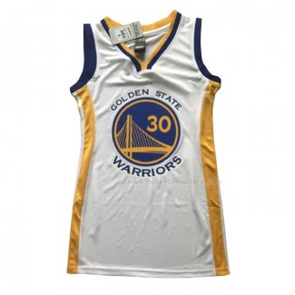 Maillot Femme Golden State Warriors Stephen Curry NO 30 Association 2018-19 Blanc