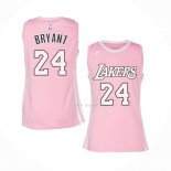 Maillot Femme Los Angeles Lakers Kobe Bryant NO 24 Rosa