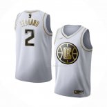 Maillot Golden Edition Los Angeles Clippers Kawhi Leonard NO 2 Blanc