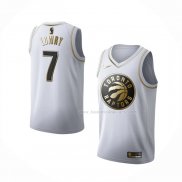 Maillot Golden Edition Toronto Raptors Kyle Lowry NO 7 Blanc