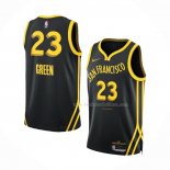 Maillot Golden State Warriors Draymond Green NO 23 Ville 2023-24 Noir