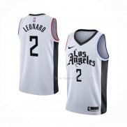 Maillot Los Angeles Clippers Kawhi Leonard NO 2 Ville 2019-20 Blanc