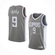 Maillot Los Angeles Clippers Serge Ibaka NO 9 Earned 2020-21 Gris