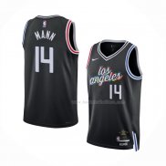 Maillot Los Angeles Clippers Terance Mann NO 14 Ville 2022-23 Noir