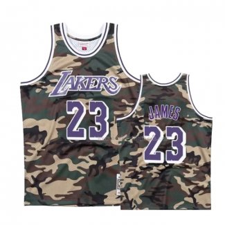 Maillot Los Angeles Lakers LeBron James NO 23 Camouflage