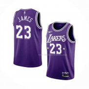 Maillot Los Angeles Lakers LeBron James NO 23 Ville 2021-22 Volet