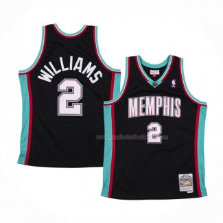 Maillot Memphis Grizzlies Jason Williams NO 2 Hardwood Classics Throwback Noir