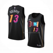 Maillot Miami Heat Bam Adebayo NO 13 Ville 2021-22 Noir