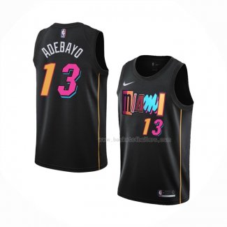 Maillot Miami Heat Bam Adebayo NO 13 Ville 2021-22 Noir