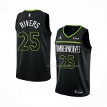 Maillot Minnesota Timberwolves Austin Rivers NO 25 Statement 2022-23 Noir