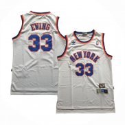 Maillot New York Knicks Patrick Ewing NO 33 Retro Blanc