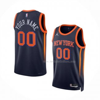 Maillot New York Knicks Personnalise Statement 2022-23 Noir