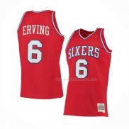 Maillot Philadelphia 76ers Julius Erving NO 6 Mitchell & Ness 1982-83 Rouge