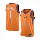 Maillot Phoenix Suns Devin Booker NO 1 Statement Orange