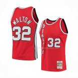 Maillot Portland Trail Blazers Bill Walton NO 32 Mitchell & Ness 1976-77 Rouge