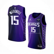 Maillot Sacramento Kings Davion Mitchell NO 15 Statement 2023-24 Volet