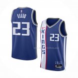 Maillot Sacramento Kings Keon Ellis NO 23 Ville 2023-24 Bleu