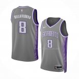 Maillot Sacramento Kings Matthew Dellavedova NO 8 Ville 2022-23 Gris