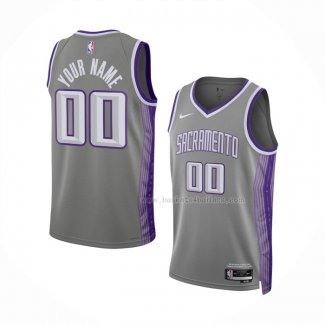 Maillot Sacramento Kings Personnalise Ville 2022-23 Gris