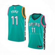 Maillot San Antonio Spurs Joshua Primo NO 11 Ville 2022-23 Vert