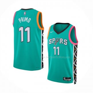 Maillot San Antonio Spurs Joshua Primo NO 11 Ville 2022-23 Vert