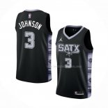 Maillot San Antonio Spurs Keldon Johnson NO 3 Statement 2022-23 Noir