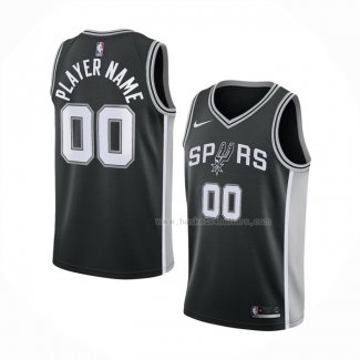 Maillot San Antonio Spurs Personnalise Icon Noir